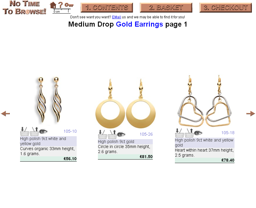 Gold drop earrings