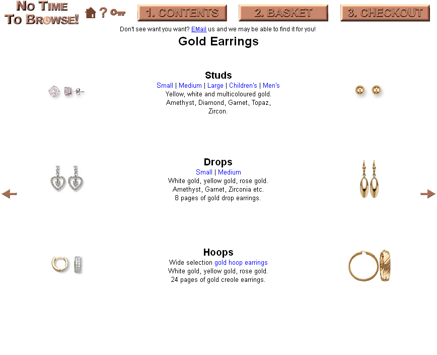 Gold zirconium earrings