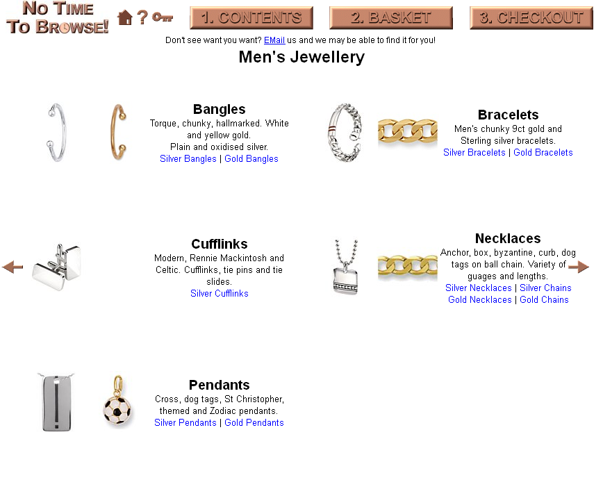 Mens silver jewellery
