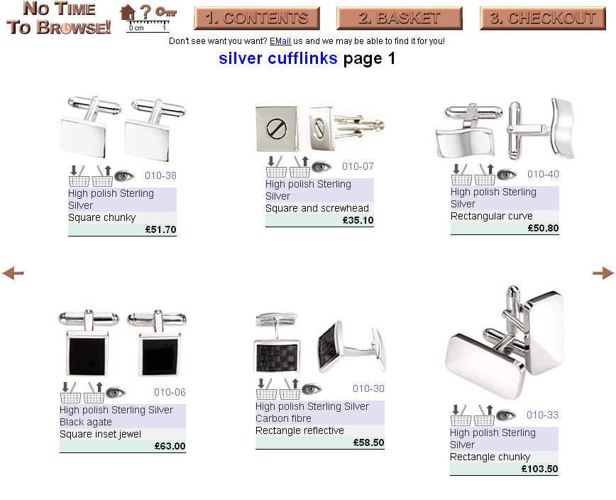 Silver cufflinks