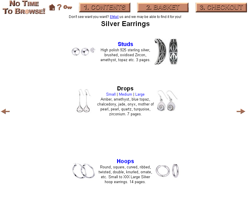 Silver earrings