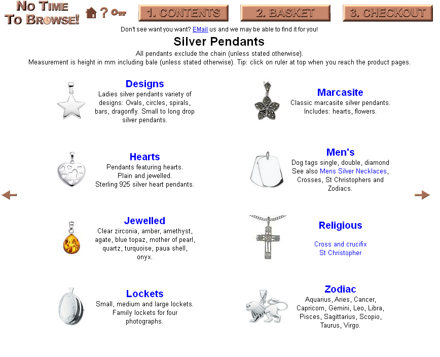Silver pendants