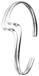 Silver bangle High polish Sterling Silver Split twist