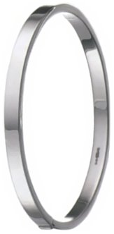 Silver bangle High polish Sterling Silver Rectangular circular