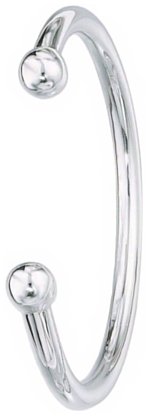 Silver bangle High polish Sterling Silver Gents large torque solid 70mm d