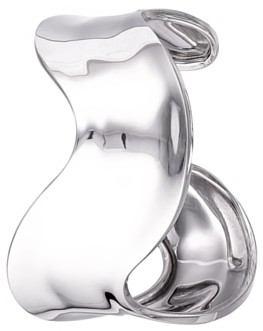 Silver bangle High polish Sterling Silver S shape curvaceous wide