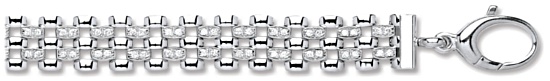 Silver bracelet High polish Sterling Silver Stretch rings with heart cutout