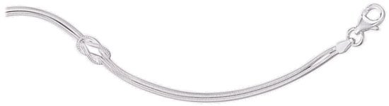 Silver bracelet High polish Sterling Silver Love knot snake 7.5 inch