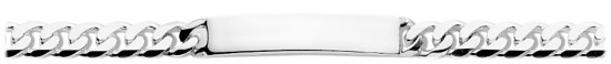 Silver bracelet High polish Sterling Silver Gents 7mm identity on curb 8.5 inch, 20 grams.