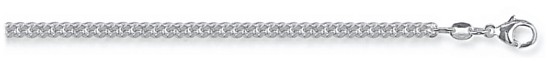 Silver chain 22 inch High polish Sterling Silver 3.4mm x 1.6mm classic curb, 18.8 grams.