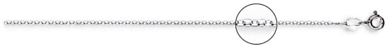 Silver chain 20 inch High polish Sterling Silver 0.8mm belcher diamond cut, 1.9 grams.