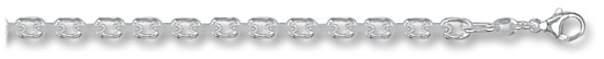 Silver chain 28 inch High polish Sterling Silver 4.3mm belcher diamond cut, 42.5 grams.