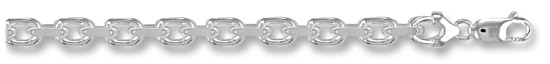 Silver chain 20 inch High polish Sterling Silver 6mm belcher diamond cut, 53 grams.