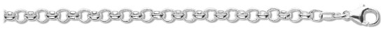 Silver chain 20 inch High polish Sterling Silver 4.5mm belcher round, 15.6 grams.