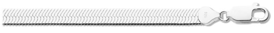 Silver chain 20 inch High polish Sterling Silver 6.25mm x 1mm herringbone, 26 grams.