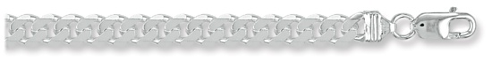 Silver bracelet High polish Sterling Silver 7mm curb 8.5 inch, 19 grams.
