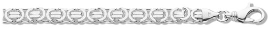 Silver chain 18 inch High polish Sterling Silver 5.6mm x 2.7mm byzantine, 33 grams.