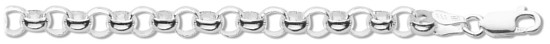 Silver chain 20 inch High polish Sterling Silver 6mm belcher round, 27 grams.
