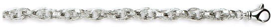 Silver chain 22 inch High polish Sterling Silver 5mm prince of wales, 13 grams.