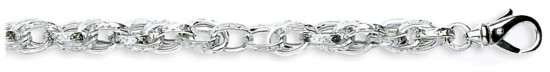 Silver chain 22 inch High polish Sterling Silver 7mm prince of wales, 24 grams.