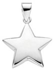 Silver pendant High polish Sterling Silver Star large