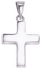 Silver pendant High polish Sterling Silver Wide cross
