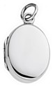 Silver pendant High polish Sterling Silver Oval small plain locket