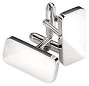 Silver cufflinks High polish Sterling Silver Rectangle chunky