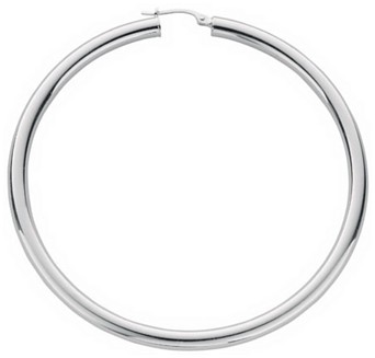 Silver hoop earrings High polish Sterling Silver Circle plain 3mm, 12 grams.
