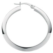 Silver hoop earrings High polish Sterling Silver Triangle circle, 6.6 grams.