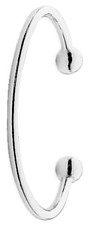 Silver bangle High polish Sterling Silver Baby torque, 6.5 grams.