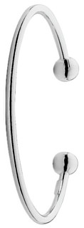 Silver bangle High polish Sterling Silver 3mm ladies torque, 15.1 grams.
