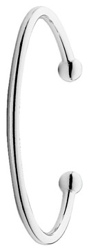 Silver bangle High polish Sterling Silver 4mm gents torque, 25 grams.