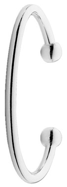 Silver bangle High polish Sterling Silver 5mm gents torque, 43 grams.
