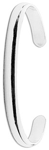 Silver bangle High polish Sterling Silver 6mm ladies, 14.5 grams.