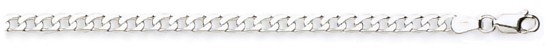 Silver chain High polish Sterling Silver 28 inch 3.9mm x 0.9mm curb economy, 12.8 grams.
