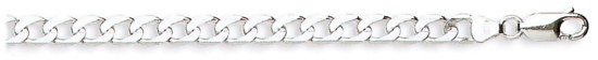 Silver chain High polish Sterling Silver 28 inch Curb Economy 6mm, 28.5 grams.