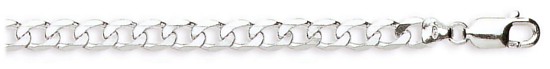 Silver chain High polish Sterling Silver 28 inch Curb Economy 7mm, 34 grams.