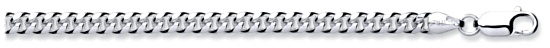 Silver chain High polish Sterling Silver 20 inch 5mm dome curb, 34.3 grams.