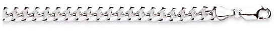 Silver chain High polish Sterling Silver 20 inch Curb Dome 6mm, 57.5 grams.