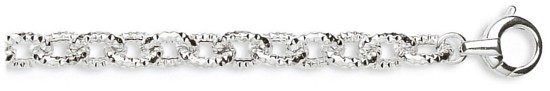 Silver chain High polish Sterling Silver 18 inch 8mm fancy, 39 grams.