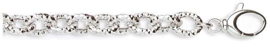 Silver chain High polish Sterling Silver 18 inch 10mm fancy, 53 grams.