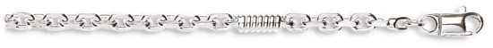 Silver chain High polish Sterling Silver 18 inch 4.5mm belcher spring alternate, 31 grams.