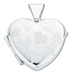 Silver pendant High polish Sterling Silver Heart small heart pattern
