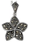 Silver pendant Marcasite Sterling Silver Flower