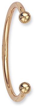 Gold bangle High polish 9ct gold Gents 4.5mm torque (ladies shown), 31.5 grams.