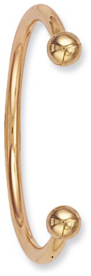 Gold bangle High polish 9ct gold Gents 5mm torque, 36.5 grams.