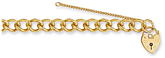 Gold bracelet High polish 9ct gold 4mm Prince of Wales knurled, 4.5 grams.