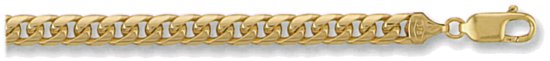 Gold bracelet High polish 9ct gold Gents 8.5 inch curb domed 6mm, 20 grams.