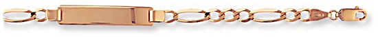 Gold bracelet High polish 9ct gold Identity figaro 6 inch, 3.3 grams.